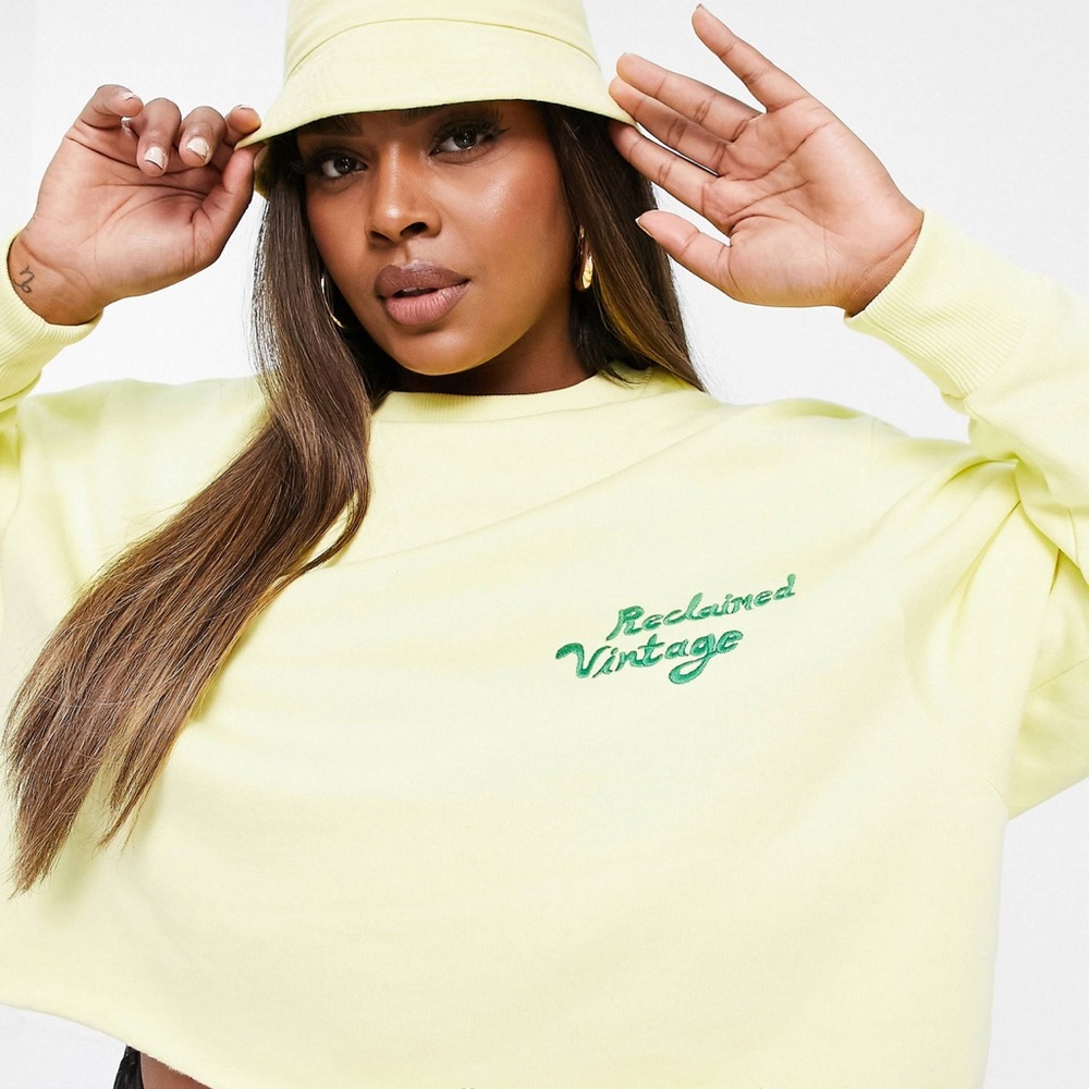 Reclaimed Vintage Inspired Plus Cropped Sweat